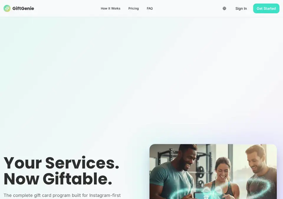 GiftGenie live website preview