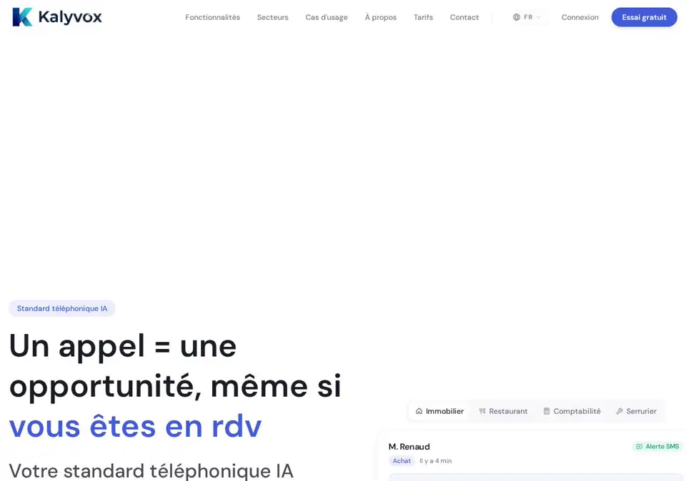 Kalyvox live website preview