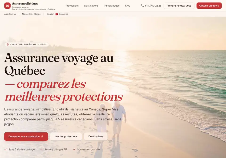 AssuranceBridges live website preview