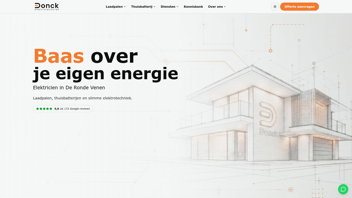 Donck Elektro live website preview